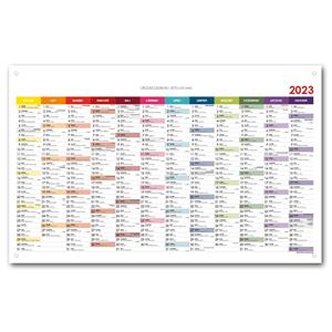 Nástěnný kalendář Plánovací mapa 2023 PL s očky na zavěšení - 80x100 cm - barevná