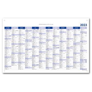 Nástěnný kalendář Plánovací mapa 2023 PL s očky na zavěšení - 80x100 cm - modrá