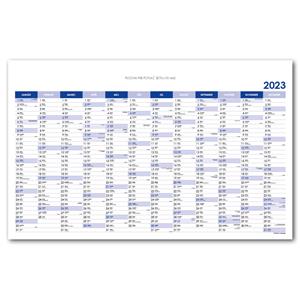 Nástěnný kalendář Plánovací mapa 2023 SK - 63x100 cm - modrá