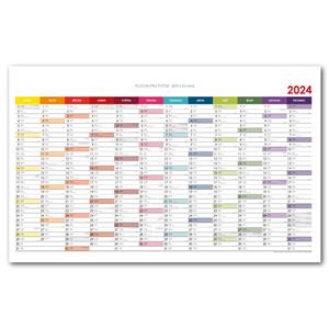 Nástěnný kalendář Plánovací mapa 2024 CZ - 63x100 cm - barevná