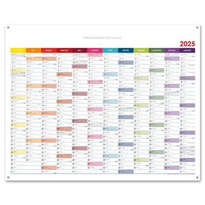 Nástěnný kalendář Plánovací mapa 2025 PL s očky na zavěšení - 100 x 80 cm - barevná