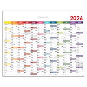 Nástěnný kalendář Plánovací mapa 2026 CZ s očky na zavěšení - 124 x 100 cm - barevná