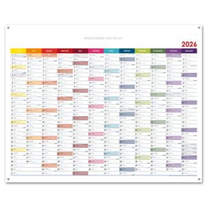Nástěnný kalendář Plánovací mapa 2026 PL s očky na zavěšení - 100 x 80 cm - barevná