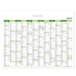 Nástěnný kalendář Plánovací mapa 2027 CZ - 100 x 80 cm - zelená