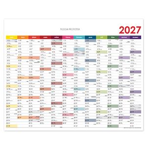Nástěnný kalendář Plánovací mapa 2027 CZ - 124 x 100 cm - barevná