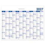 Nástěnný kalendář Plánovací mapa 2027 CZ - 124 x 100 cm - modrá