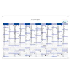 Nástěnný kalendář Plánovací mapa 2027 CZ s očky na zavěšení - 100 x 63 cm - modrá