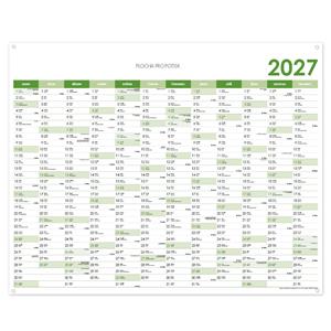 Nástěnný kalendář Plánovací mapa 2027 CZ s očky na zavěšení - 124 x 100 cm - zelená