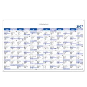 Nástěnný kalendář Plánovací mapa 2027 PL s očky na zavěšení - 100 x 63 cm - modrá