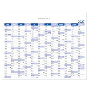 Nástěnný kalendář Plánovací mapa 2027 SK - 100 x 80 cm - modrá