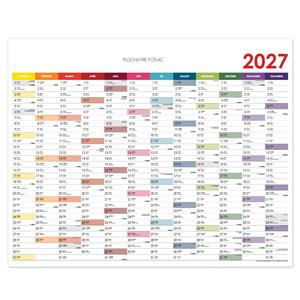 Nástěnný kalendář Plánovací mapa 2027 SK - 124 x 100 cm - barevná