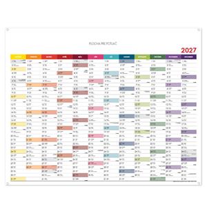 Nástěnný kalendář Plánovací mapa 2027 SK s očky na zavěšení - 124 x 100 cm - barevná