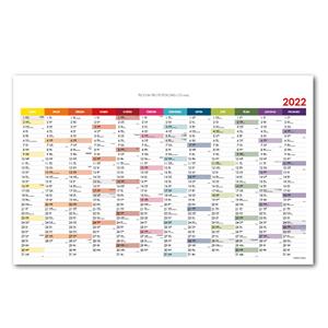 Nástěnný kalendář Plánovací mapa PVC 2022 CZ - 63x100 cm - barevná