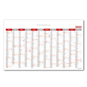 Nástěnný kalendář Plánovací mapa PVC 2022 CZ - 63x100 cm - červená