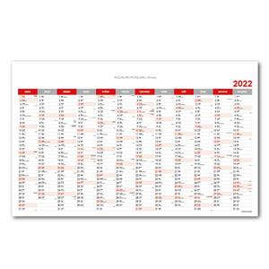 Nástěnný kalendář Plánovací mapa PVC 2022 CZ - 80x100 cm - červená