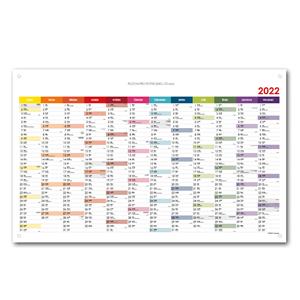 Nástěnný kalendář Plánovací mapa PVC 2022 CZ s očky na zavěšení - 63x100 cm - barevná