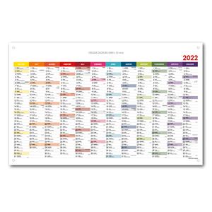 Nástěnný kalendář Plánovací mapa PVC 2022 PL s očky na zavěšení - 80x100 cm - barevná