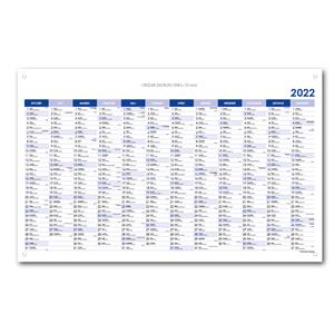 Nástěnný kalendář Plánovací mapa PVC 2022 PL s očky na zavěšení - 80x100 cm - modrá