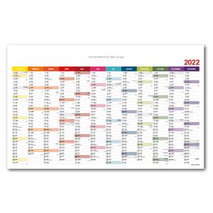 Nástěnný kalendář Plánovací mapa PVC 2022 SK - 63x100 cm - barevná