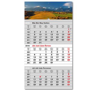 Nástěnný kalendář Tatry 3mesačný - modrý 2016