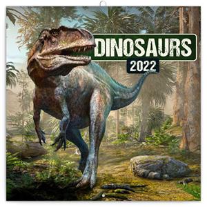 Nástěnný poznámkový kalendář 2022 Dinosauři