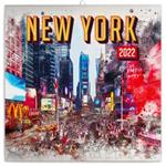 Nástěnný poznámkový kalendář 2022 New York