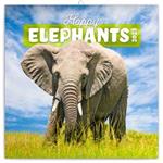 Nástěnný poznámkový kalendář 2023 Šťastní sloni