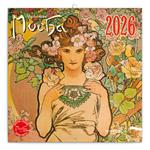 Nástěnný poznámkový kalendář 2026 Alfons Mucha