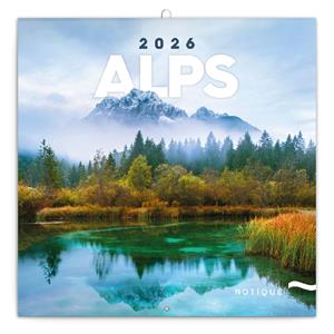 Nástěnný poznámkový kalendář 2026 Alpy