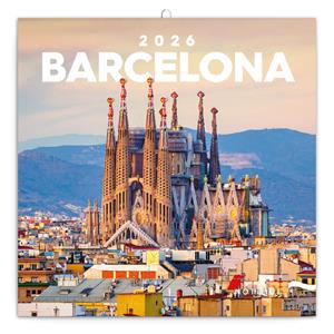 Nástěnný poznámkový kalendář 2026 Barcelona