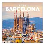 Nástěnný poznámkový kalendář 2026 Barcelona