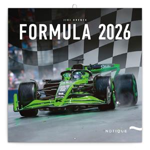 Nástěnný poznámkový kalendář 2026 Formule - Jiří Křenek