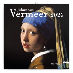 Nástěnný poznámkový kalendář 2026 Johannes Vermeer