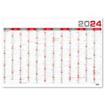 Nástěnný roční kalendář 2024 B1 - Červená