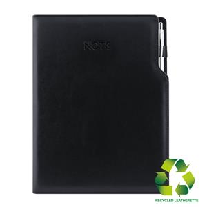 Notes GEP A4 tečkovaný - černá/černý vnitřek - recyklovaná koženka