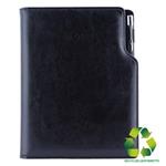 Notes GEP B5 čtverečkovaný - černá/černý vnitřek - recyklovaná koženka