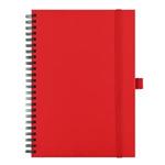 Notes koženkový SIMPLY A5 linkovaný - červená/zelená spirála