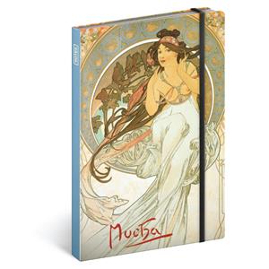 Notes linkovaný A5 - Alfons Mucha - Hudba