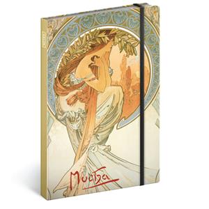Notes linkovaný A5 - Alfons Mucha - Poezie