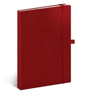 Notes linkovaný A5 - Vivella Classic - červená/červená