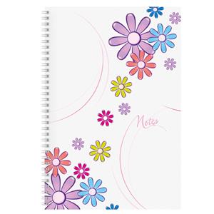Notes - zápisník A4 čtverečkovaný Daisy - bílá