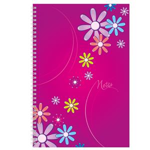 Notes - zápisník A4 čtverečkovaný Daisy - fialová