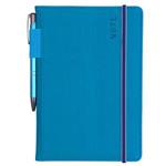 Notes - zápisník AMOS A5 čtverečkovaný - modrá/modrá gumička