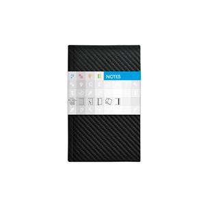 Notes - zápisník Carbon kapesní čtverečkovaný - černý