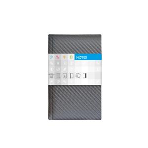 Notes - zápisník Carbon kapesní linkovaný - stříbrný