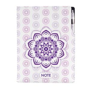 Notes - zápisník DESIGN A4 čtverečkovaný - Mandala fialový