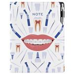 Notes - zápisník DESIGN A4 linkovaný - bílá - Zubař