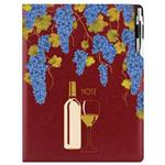 Notes - zápisník DESIGN A4 linkovaný - bordó - Víno