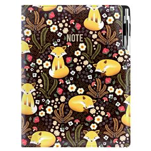 Notes - zápisník DESIGN A4 linkovaný - černá - Liška
