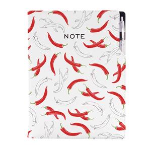 Notes - zápisník DESIGN A4 linkovaný - Chilli